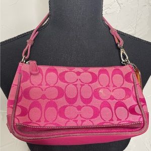Y2K Coach mini purse. Hot pink, very well loved.